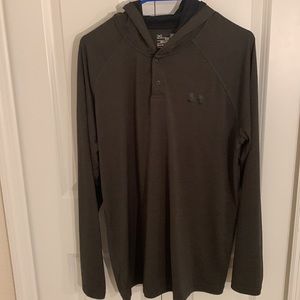 Under Armour Heatgear hoodie - Olive/deep green color - Large